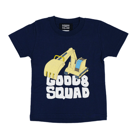 SHOVEL CAR T Shirt KIDS BLUE