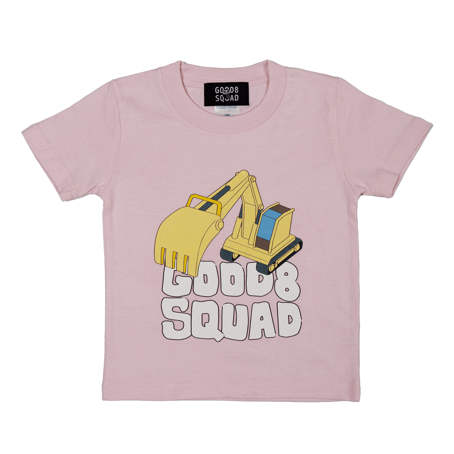 SHOVEL CAR T Shirt KIDS PINK
