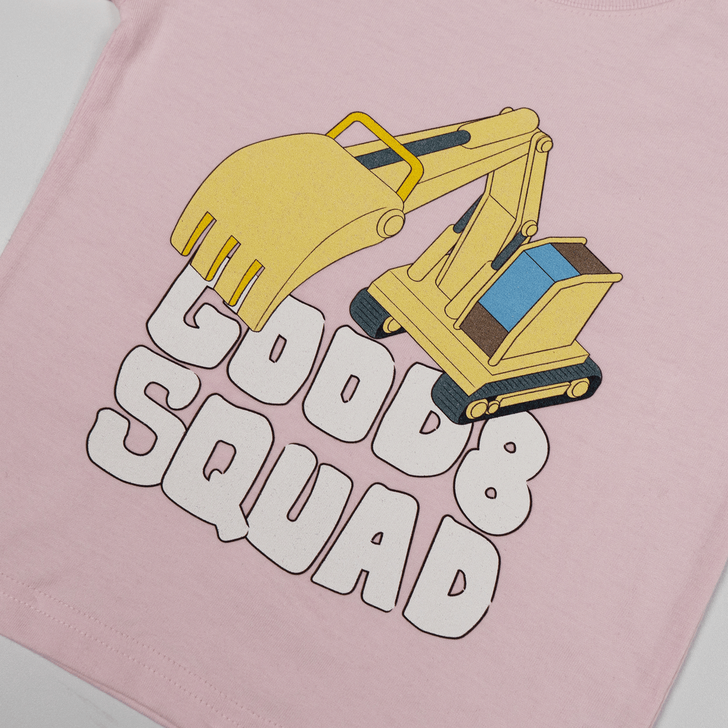 SHOVEL CAR T Shirt KIDS PINK